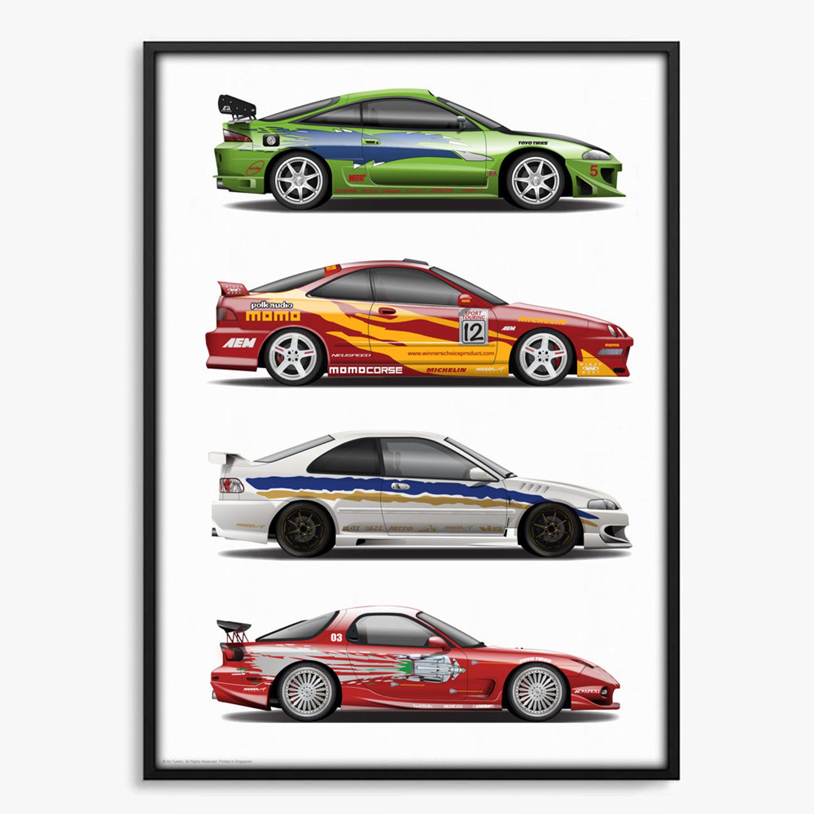 JDM Cars Poster