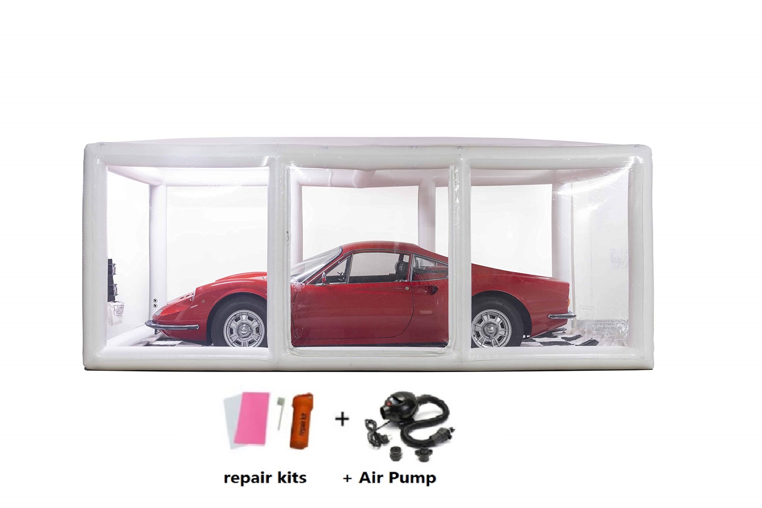 Luftgarage für Autos mit Zubehör