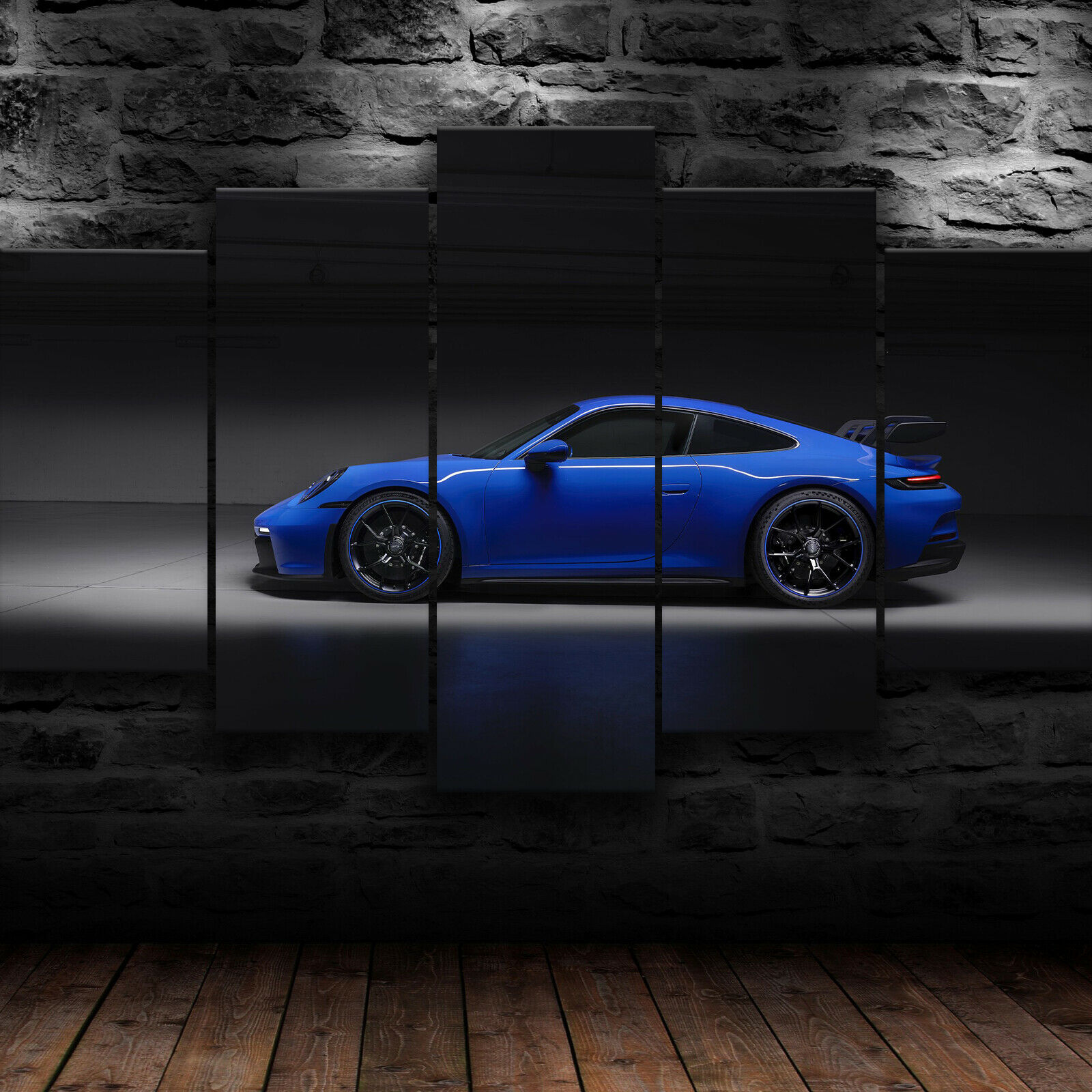 Porsche 911 GT3 Racing Leinwand Wand 5 Panele