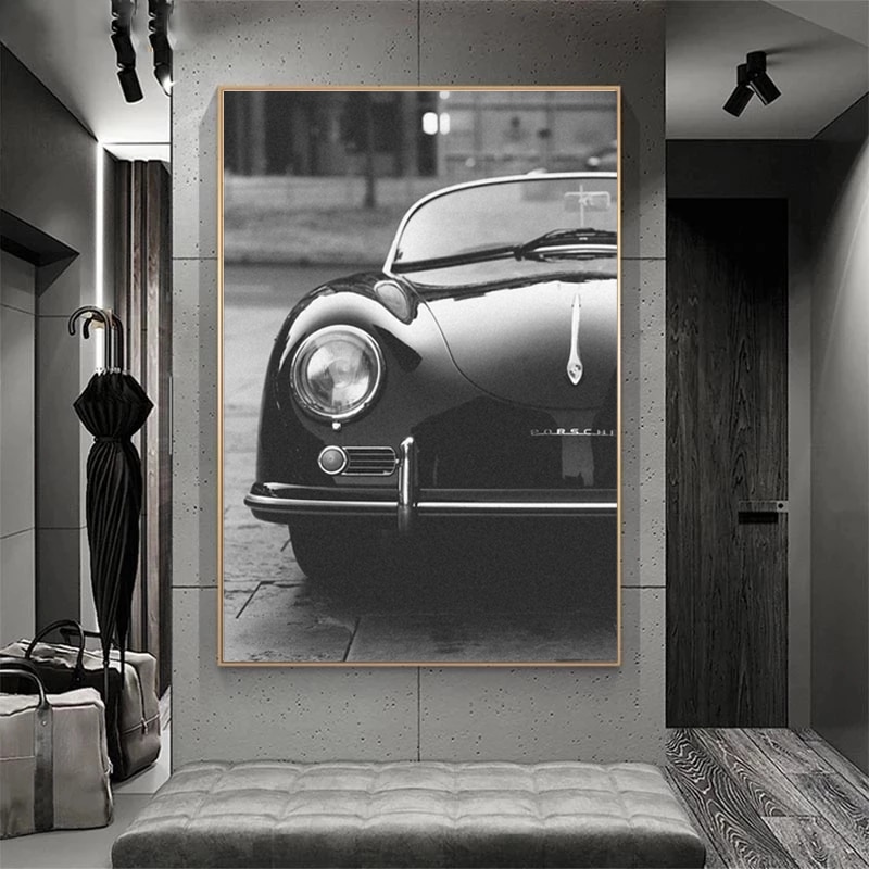 Vintage Porsche 356 Leinwand Kunstdruck