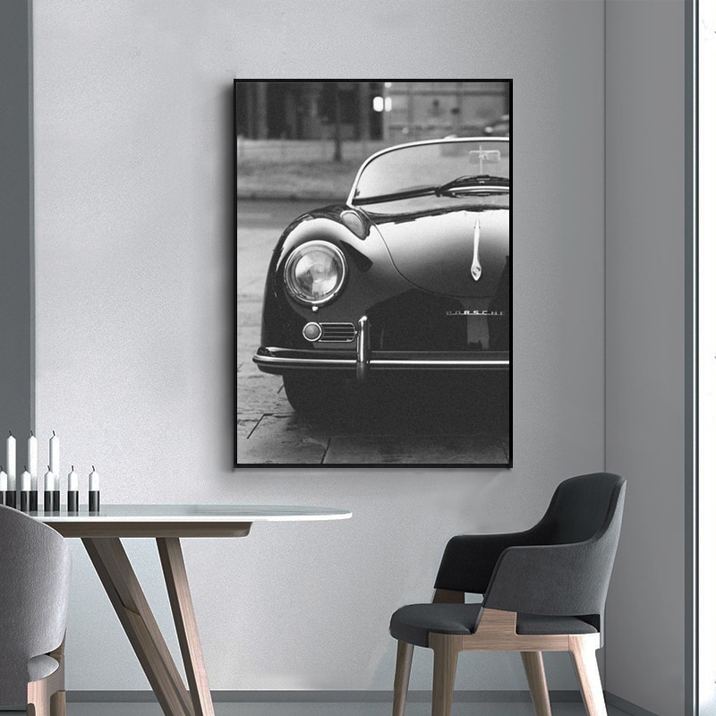 Vintage Porsche 356 Leinwand Kunstdruck