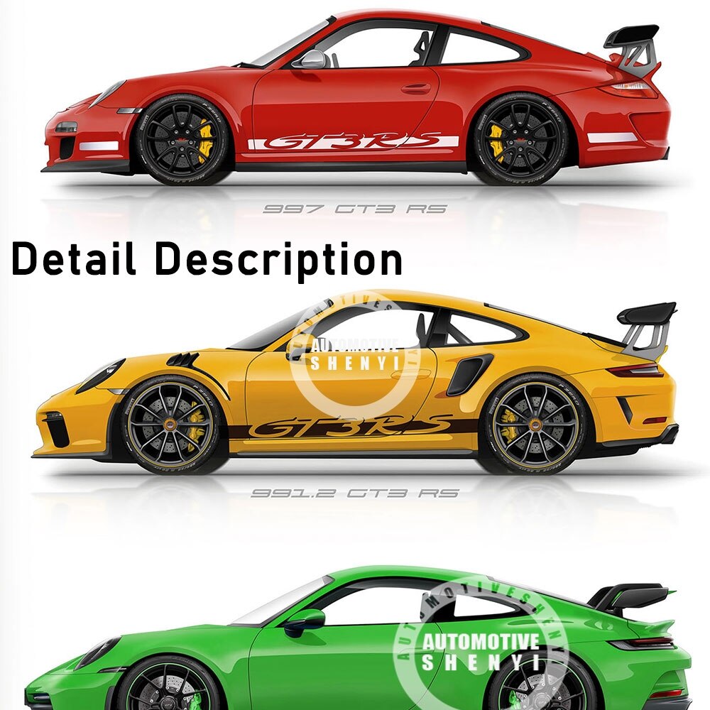 Porsche 911 GT3 RS Generationen Leinwand Druck Ohne Rahmen