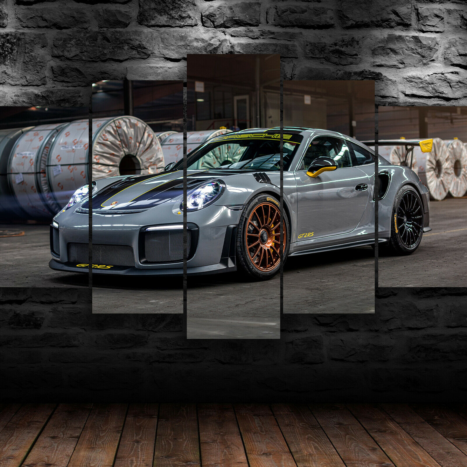 Porsche GT2 RS Leinwand 5 Panele