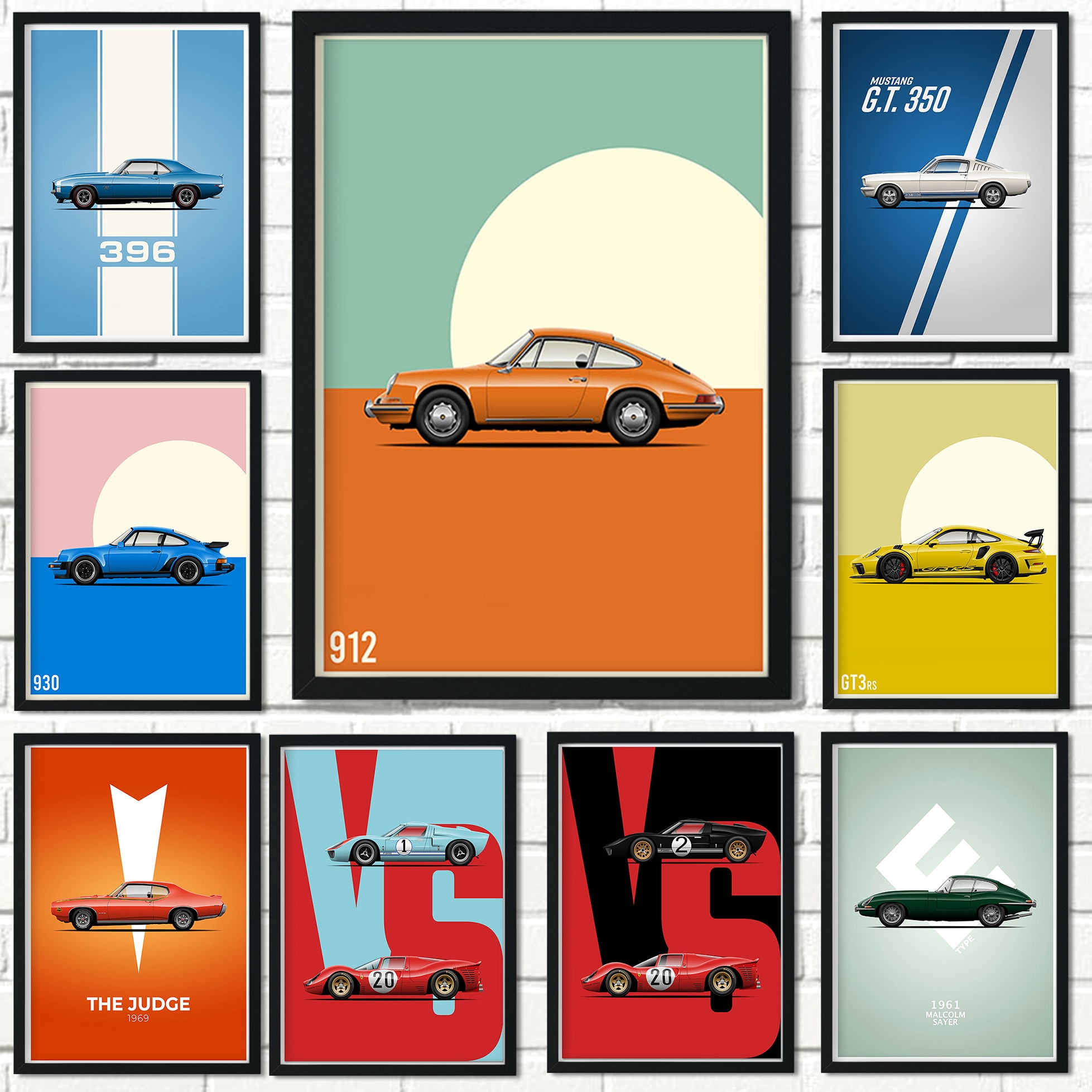 Vintage Classic Car Poster Verschiedene Motive