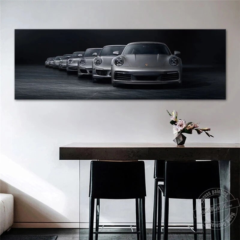 Porsche 911 Historie Leinwand