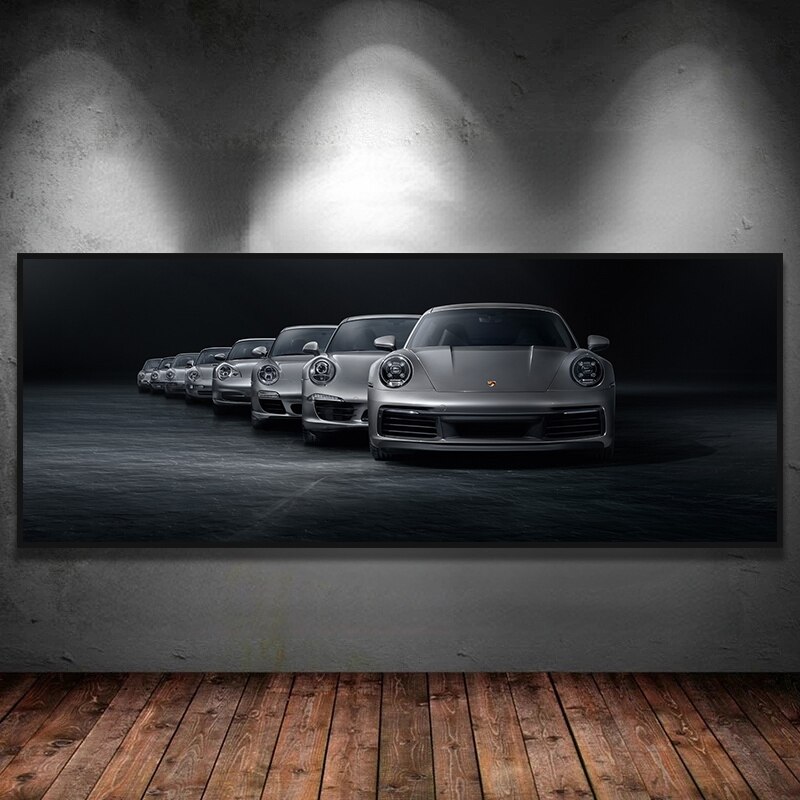 Porsche 911 Historie Leinwand