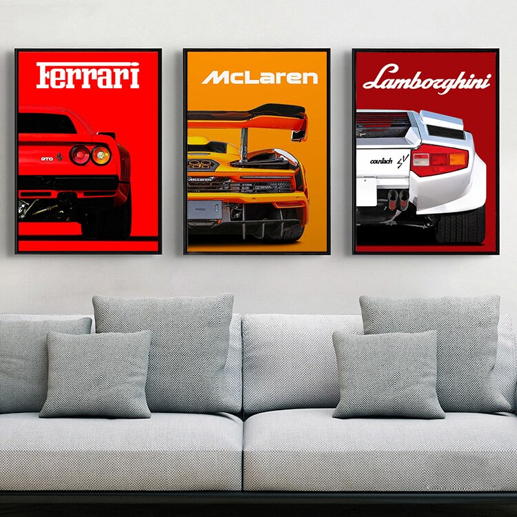 Moderne Auto Poster Kunstdrucke Verschiedene Hersteller